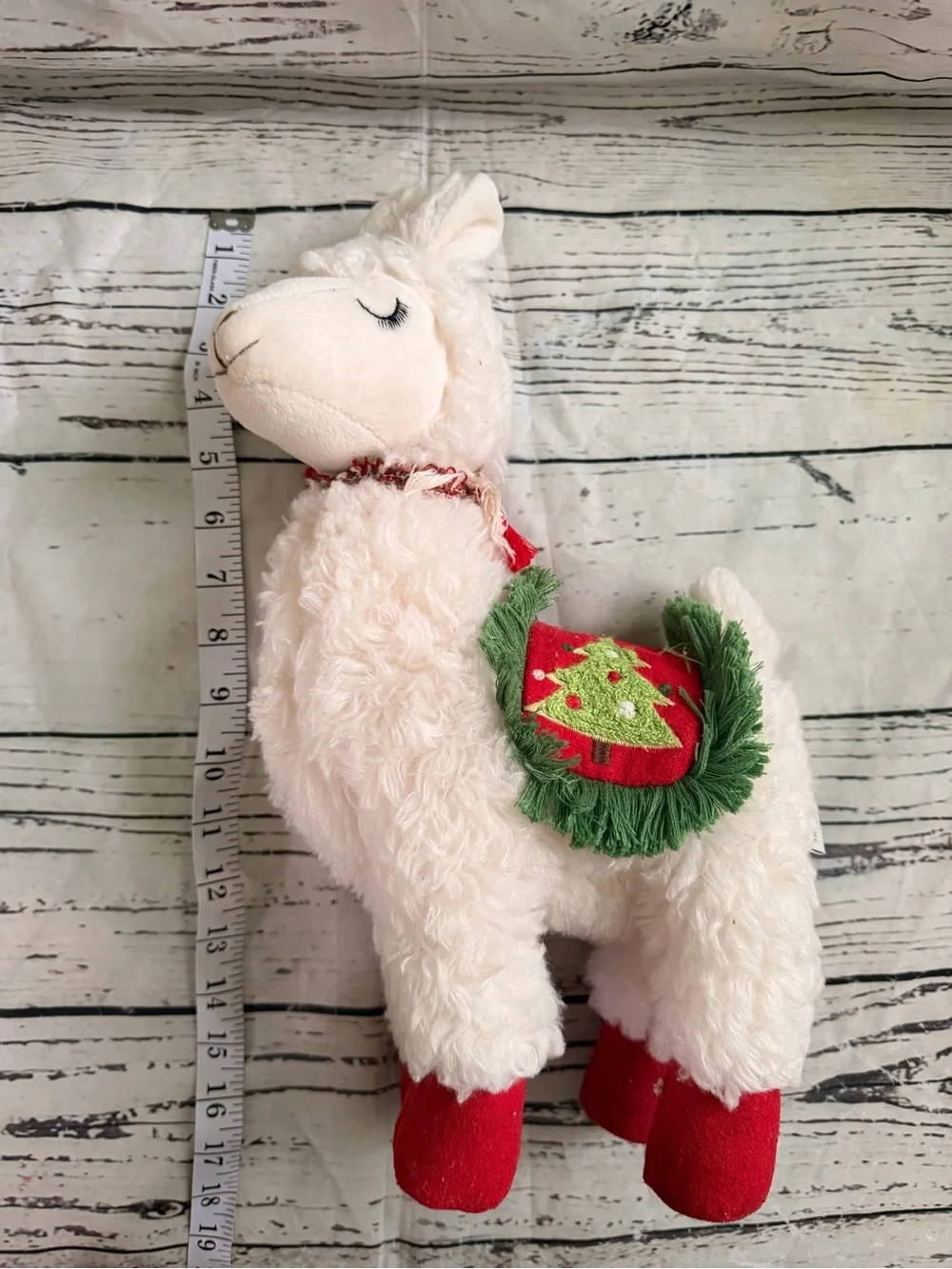 Pier 1  Plush Llama Christmas